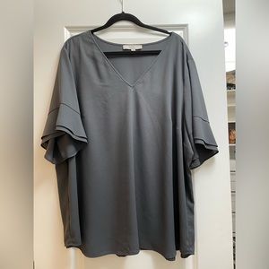Loft gray blouse size 24